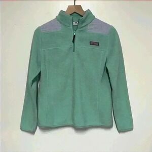 VINEYARD VINES | Seersucker Shep Fleece 1/4 Zip Pullover, XS